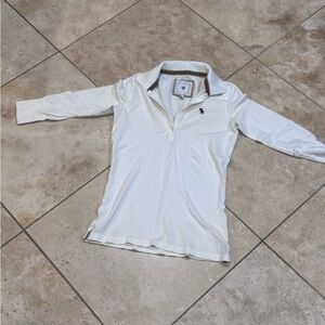 Vintage Abercrombie White Polo elbow length sleeve